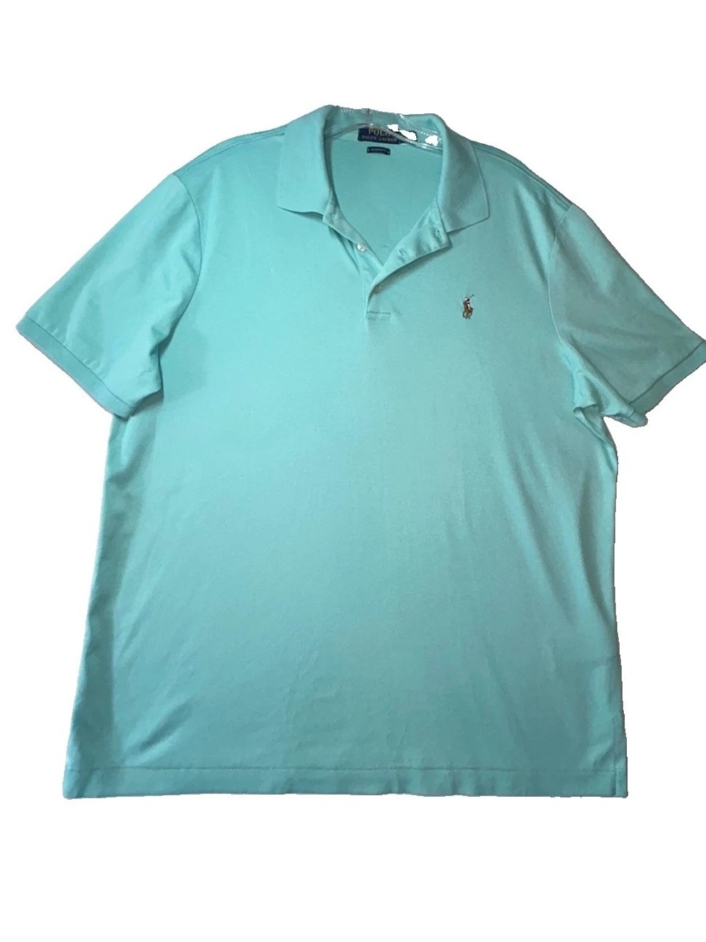 Polo Ralph Lauren Men's Classic Fit Mesh Polo Shirt in an aqua blue